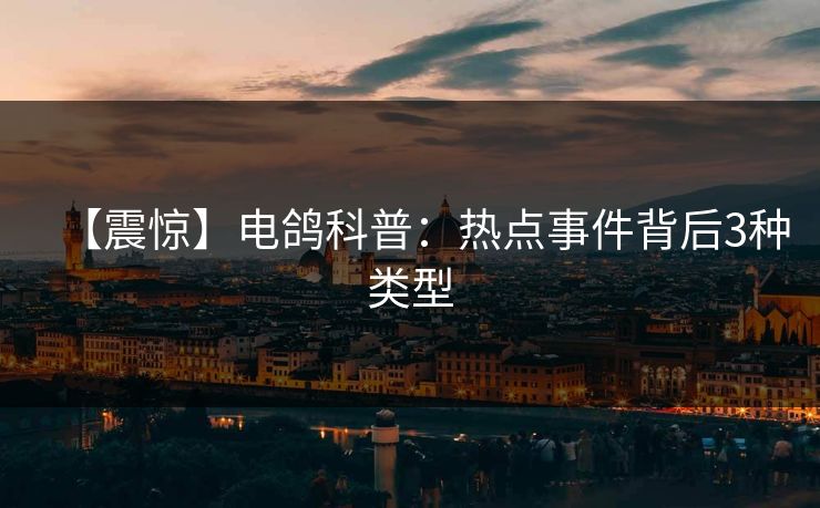 【震惊】电鸽科普:热点事件背后3种类型 【震惊】电鸽科普:热点事件背后3种类型